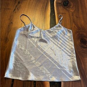 Current Air Silver Gray Sleeveless Crop Camisole